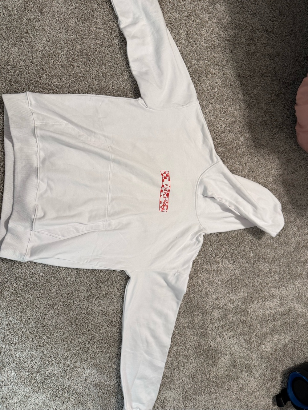 Purple brand hoodie red and white
